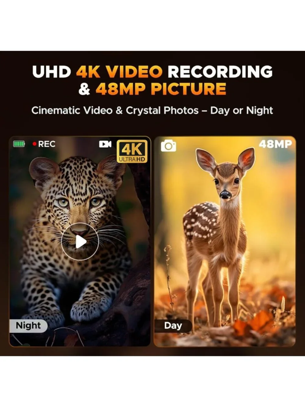 4K Night Vision Goggles with 10X Zoom, 48MP Infrared Binoculars for Hunting